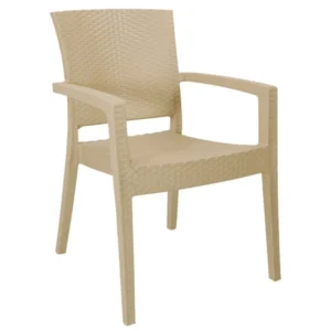 mobiliario-contract-sillon lido apilable polipropileno capuccino
